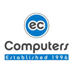 EC Computers – Blue Black on White